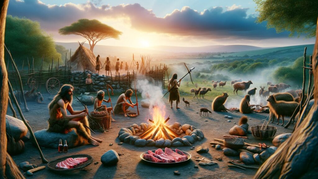 image illustrating 'Meat Consumption in Human History'